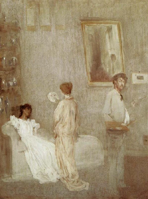 James Abbott McNeil Whistler The Artist in His Studio France oil painting art